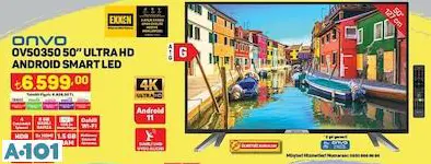 ONVO 50 ULTRA HD ANDROİD SMART LED TV